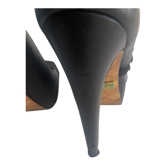 L.A.M.P. FEN Gwen Stefani Button Stiletto Heels Size 6M Leather - Picture 6 of 13